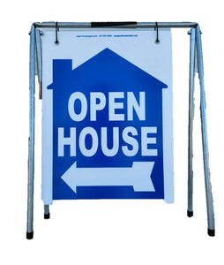 Open House Sign A-Frame Kit - 5 Pack - House Graphic - Swinger - Blue