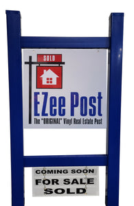Double Eagle Real Estate Yard Sign Post - Blue