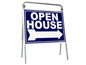 Open House Sign Metal A-Frame Kit - 5 Pack - Blue - EZee Post