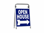 Open House Sign Metal A-Frame Kit - 5 Pack - MOD - Blue - EZee Post
