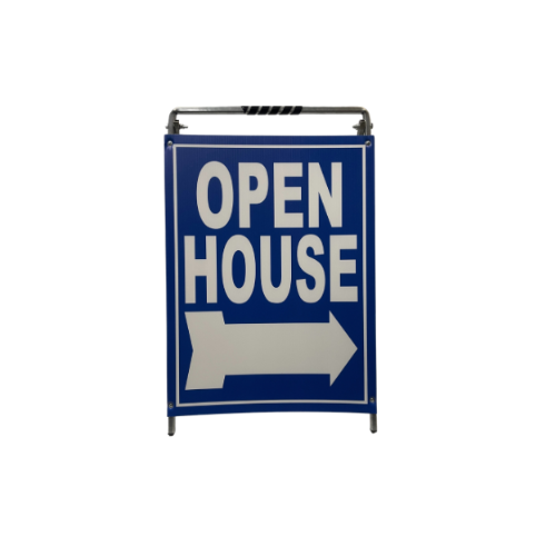 Open House Sign Metal A Frame Kit - 5 Pack - MOD - Blue