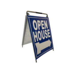 Open House Sign Metal A Frame Kit - 5 Pack - MOD - Blue