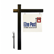 Classic 2-Piece Real Estate Sign Post - Black - EZee Post