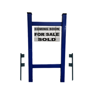 Double Post 2-Piece Real Estate Yard Sign (Riders Included) - Blue