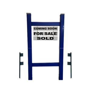 Double Post 2-Piece Real Estate Yard Sign (Riders Included) - Blue