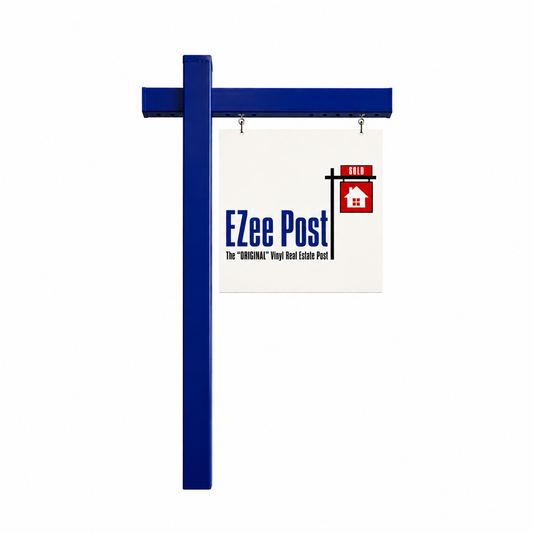 Classic 2-Piece Real Estate Sign Post - Blue - EZee Post