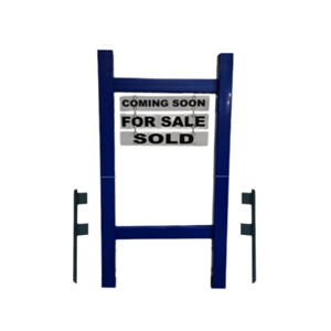 Double Post 2-Piece Real Estate Yard Sign (Riders Included) - Blue