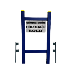 Double Post 2-Piece Real Estate Yard Sign (Riders Included) - Blue