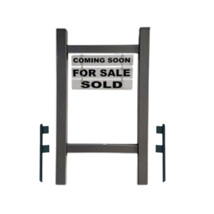 Double Post 2-Piece Real Estate Yard Sign (Riders Included) - Gray