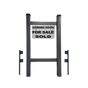 Double Post 2-Piece Real Estate Yard Sign (Riders Included) - Gray