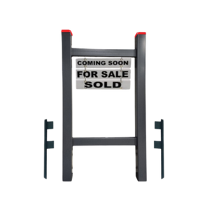 Double Post 2-Piece Real Estate Yard Sign (Riders Included) - Gray