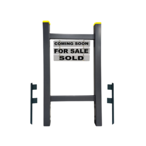 Double Post 2-Piece Real Estate Yard Sign (Riders Included) - Gray