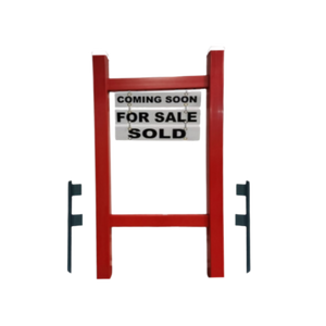 Double Post 2-Piece Real Estate Yard Sign (Riders Included) - Red