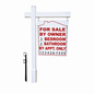 For Sale By Owner Real Estate Sign Post Kit - White