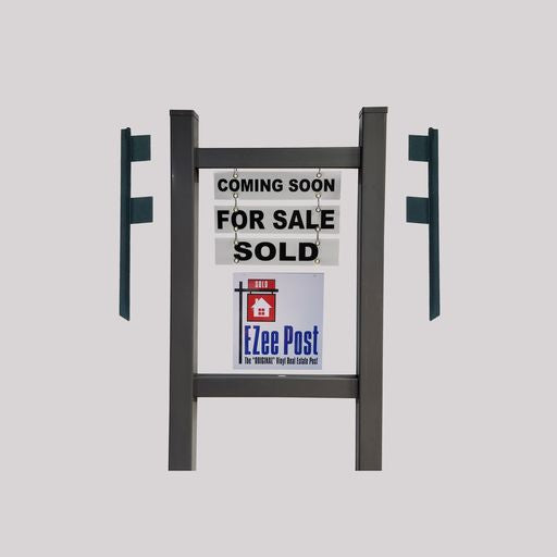 Double Eagle Real Estate Yard Sign Post, Gray