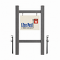 Double 2-Piece Real Estate Sign Post - Gray - EZee Post