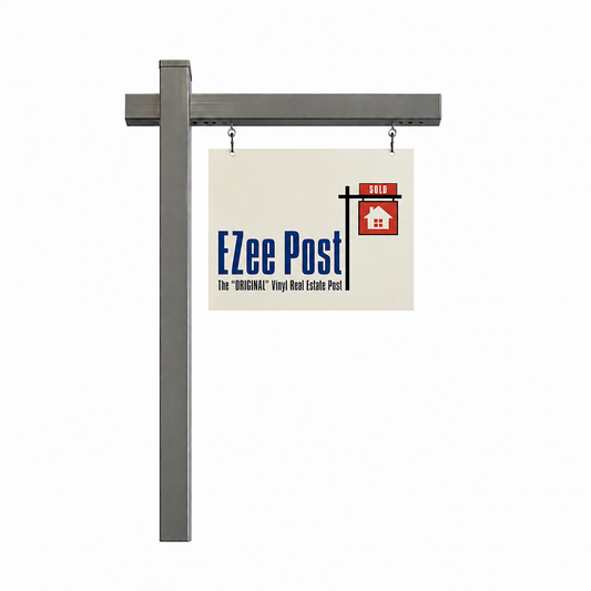 Classic 2-Piece Real Estate Sign Post - Gray - EZee Post