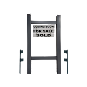 Double Post 2-Piece Real Estate Yard Sign (Riders Included) - Gray
