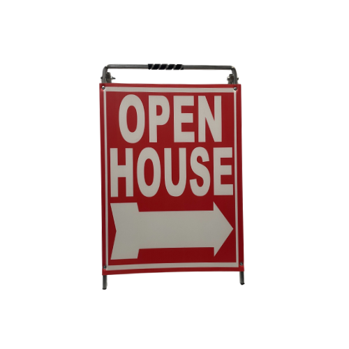 Open House Sign Metal A-Frame - 5 Pack - MOD - Red