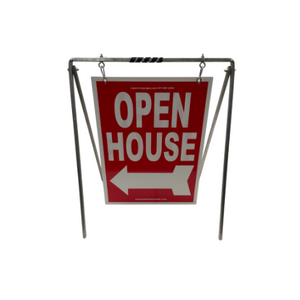 Open House Sign Metal A-Frame Kit - 5 Pack - Swinger - Red