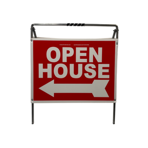 Open House Sign Metal A-Frame Kit - 5 Pack - Red