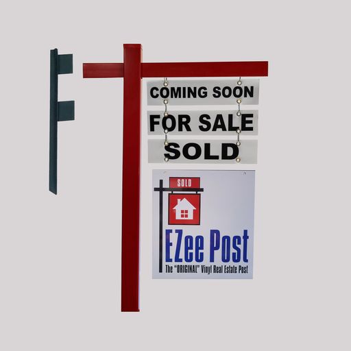 Classic Real Estate Yard Sign Post - Red