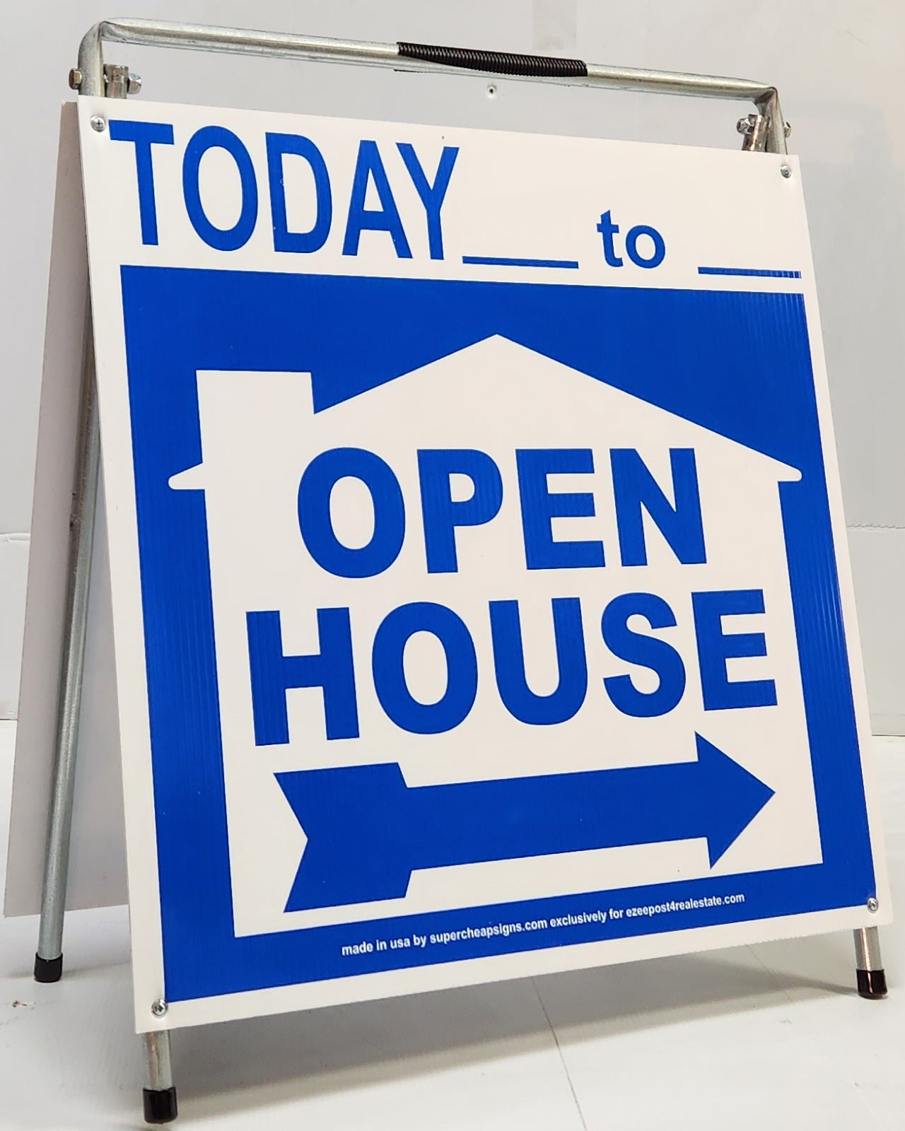 Open House Sign A-Frame Kit - 5 Pack - Today- House Graphic - Blue