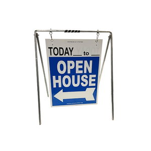 Open House Sign Metal A-Frame Kit - 5 Pack - Today Swinger - Blue