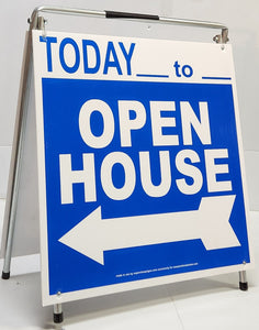 Open House Sign A-Frame Kit - 5 Pack - Today - Blue