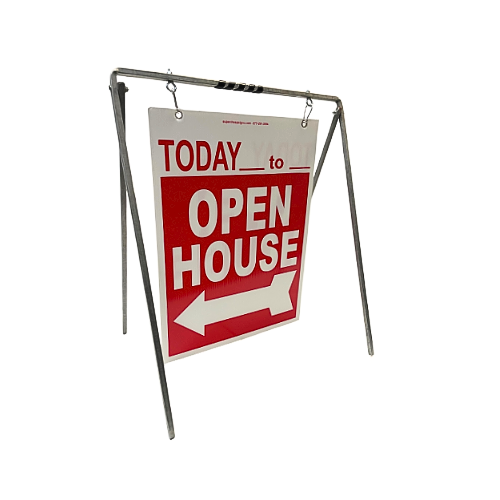 Open House Sign Metal A-Frame Kit - 5 Pack - Today Swinger - Red