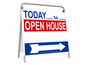 Open House Sign Metal A-Frame Kit - 5 Pack - Today - Red/White/Blue - EZee Post
