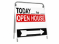 Open House Sign Metal A-Frame Kit - 5 Pack - Today - Red/White/Black - EZee Post