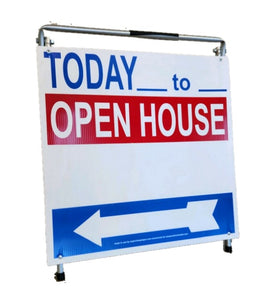 Open House Sign A-Frame Kit - 5 Pack - Today - Red/White/Blue