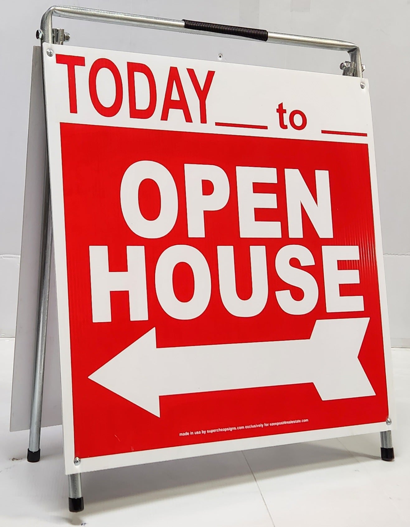 Open House Sign A-Frame Kit - 5 Pack - Today - Red