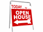 Open House Sign Metal A-Frame Kit - 5 Pack - Today - Red - EZee Post