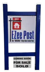 Double Eagle Real Estate Yard Sign Post - Blue