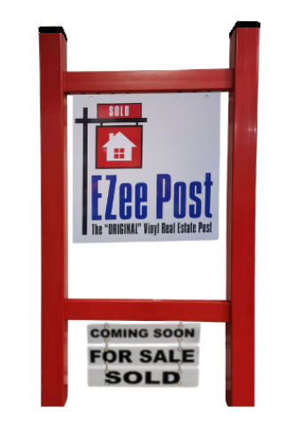 Double Eagle Real Estate Yard Sign Post - Red