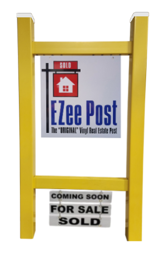 Double Eagle Real Estate Yard Sign Post - Yellow