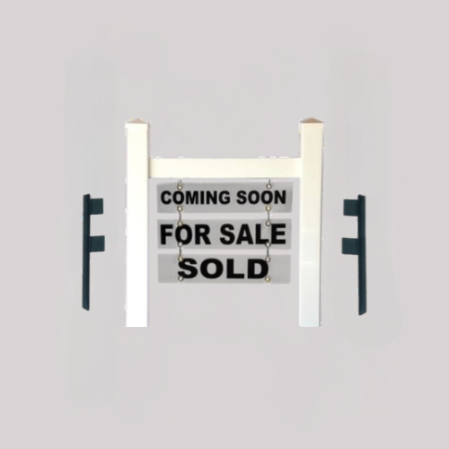 Scottsdale Real Estate Yard Sign Post (Riders Included) -  White