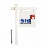 Classic 2-Piece Real Estate Sign Post - White - EZee Post