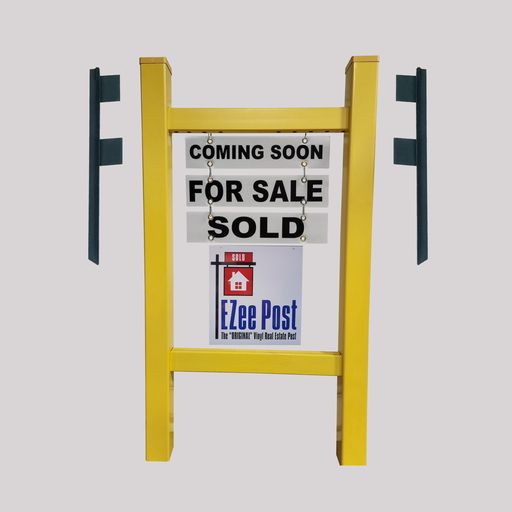 Double Eagle Real Estate Yard Sign Post, Yellow