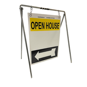 Open House Sign Metal A-Frame Kit - 5 Pack - Swinger - Yellow/White/Black