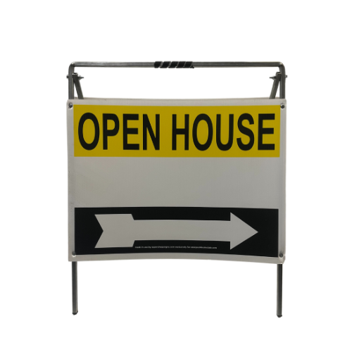 Open House Sign Metal A-Frame Kit - 5 Pack - Yellow/Black/White