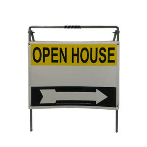 Open House Sign Metal A-Frame Kit - 5 Pack - Yellow/Black/White