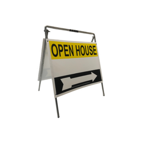 Open House Sign Metal A-Frame Kit - 5 Pack - Yellow/Black/White