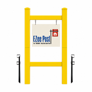 Double 2-Piece Real Estate Sign Post - Yellow - EZee Post