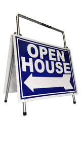 Open House Sign A-Frame Kit - 5 Pack - Blue