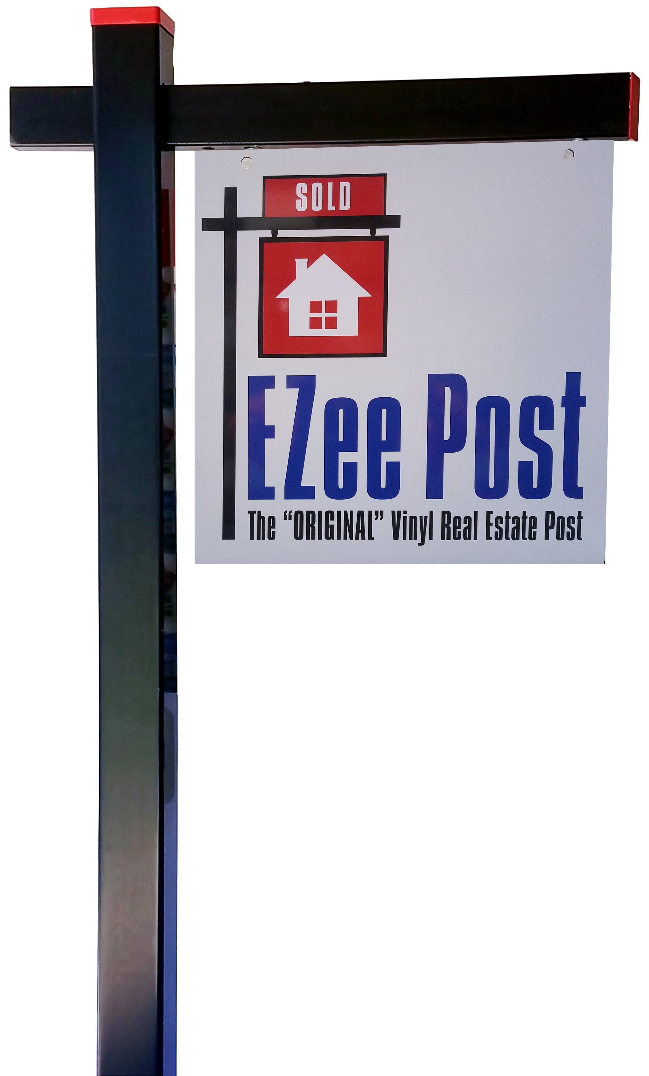 Classic Real Estate Yard Sign Post - Black
