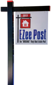 Classic Real Estate Yard Sign Post - Black