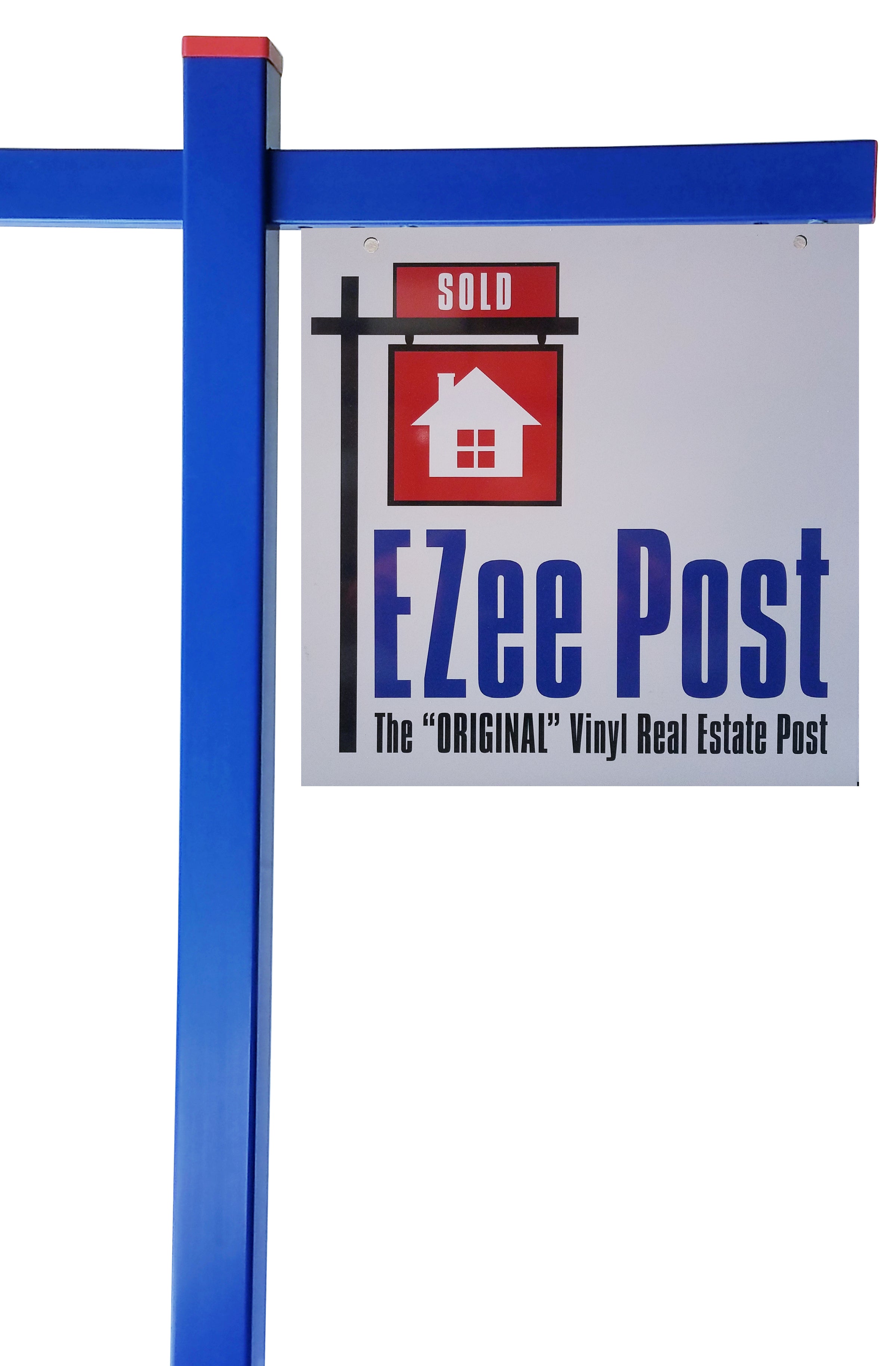 Classic Real Estate Yard Sign Post - Blue